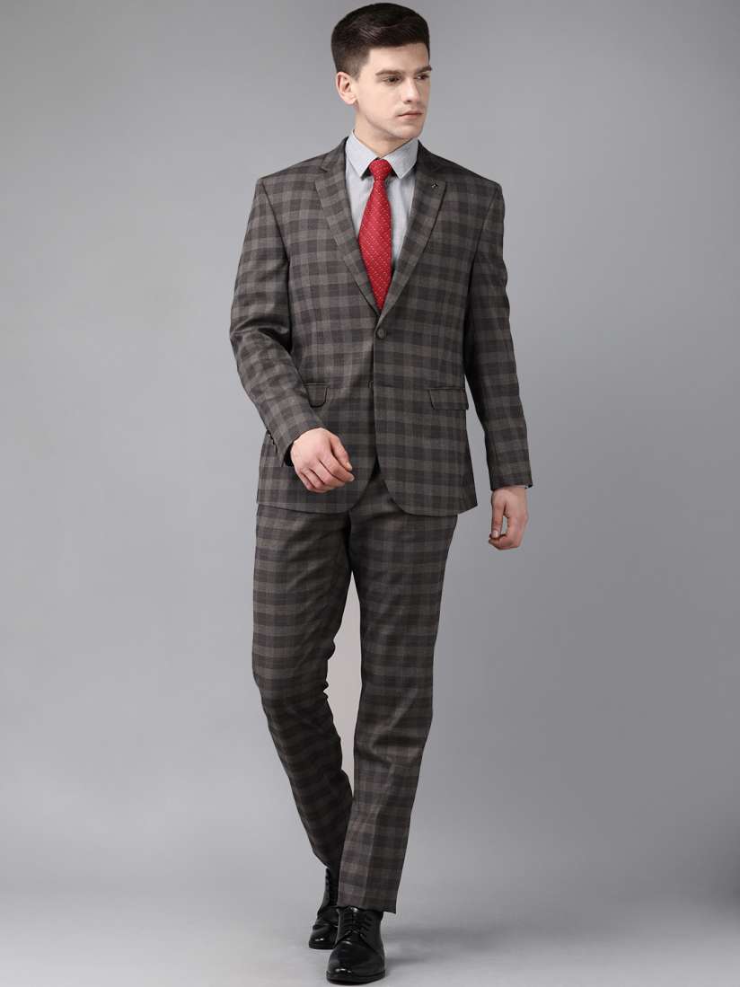 Van heusen blue check suit cheap