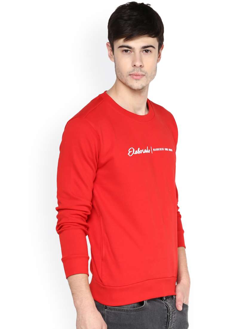 Buy ELABORADO Red Sweatshirt Sweatshirts for Men 1688990 Myntra