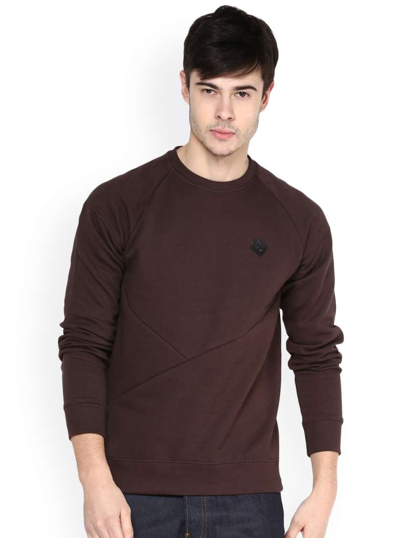 Buy ELABORADO Brown Sweatshirt Sweatshirts for Men 1689003 Myntra