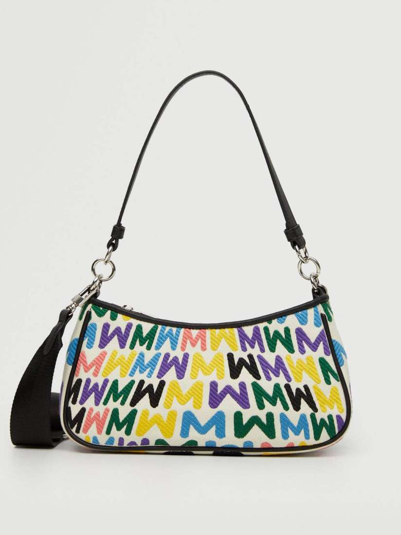 Mango embroidered bag top