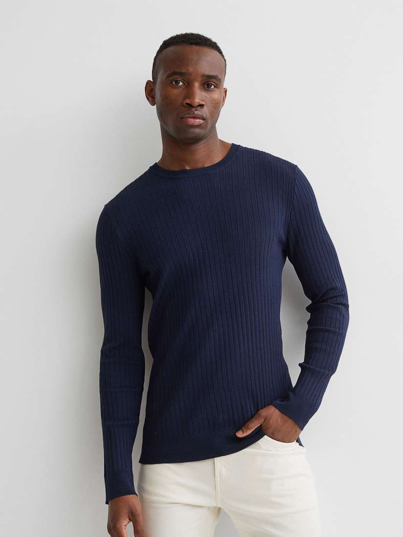 Mens muscle fit jumper top