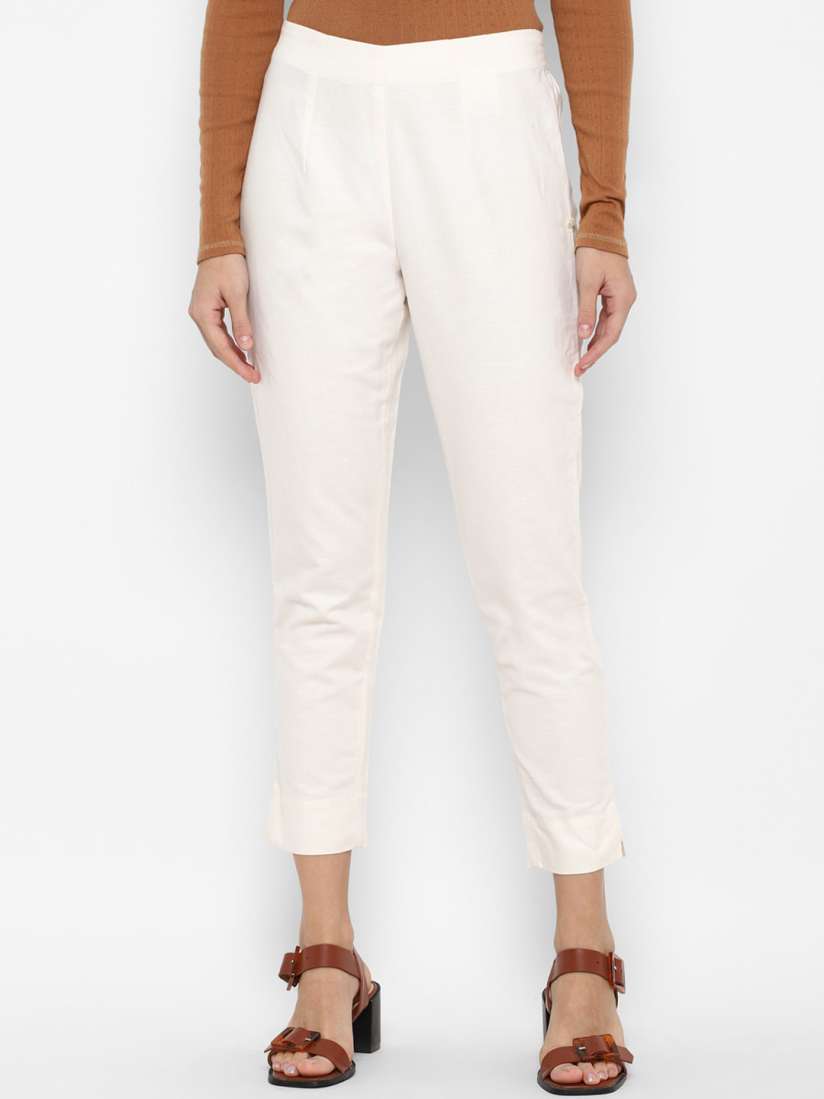 Allen solly linen trousers clearance