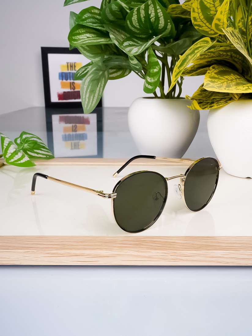 Round gold sunglasses store