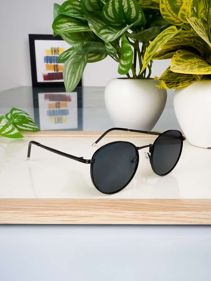 Round black lens sunglasses new arrivals