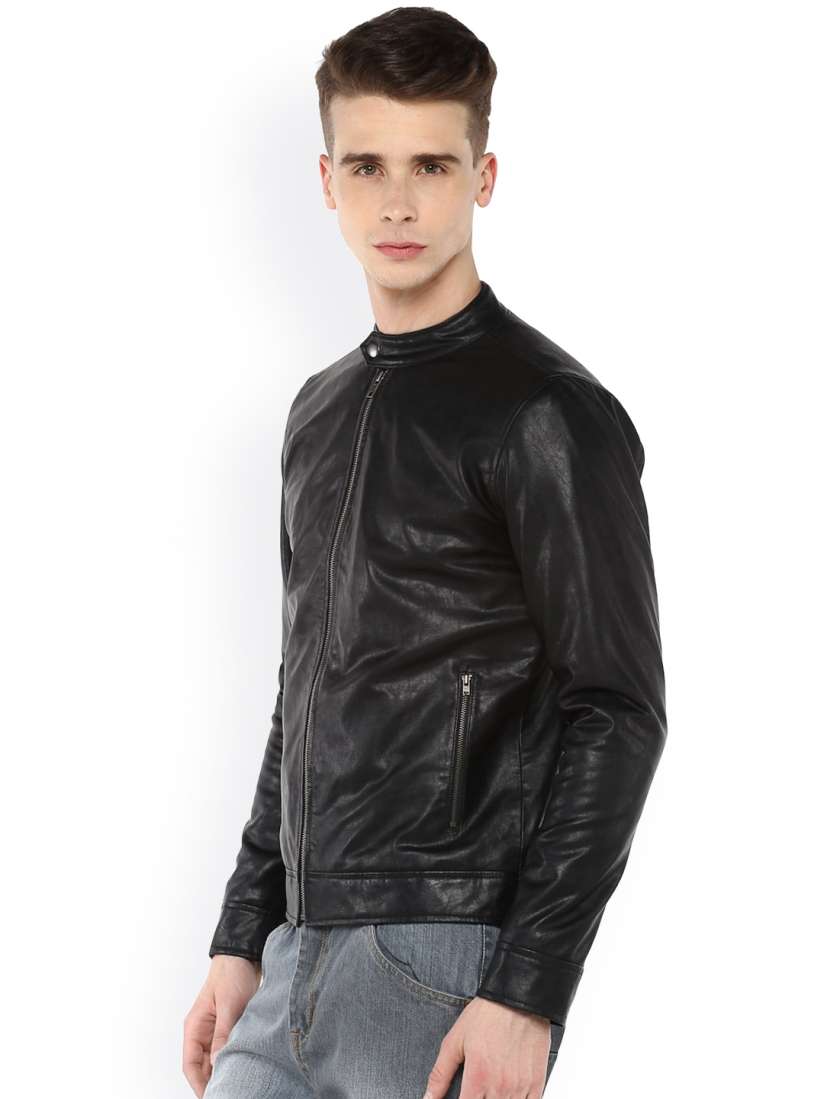 Buy Atorse Black Biker Jacket Jackets for Men Myntra