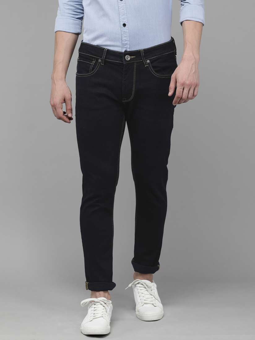 Buy Voi Jeans Men Navy Blue Solid Skin Tight Skinny Fit Stretchable Jeans Jeans for Men 16906016 Myntra
