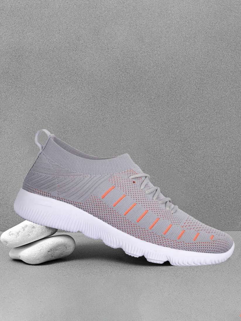 Buy M7 by Metronaut Men Grey Orange Woven Design Slip On Sneakers Casual Shoes for Men 16935502 Myntra