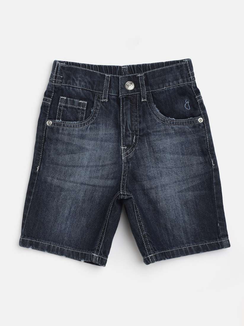 Buy Gini and Jony Infant Boys Navy Blue Washed Denim Shorts Shorts for Boys 16939946 Myntra