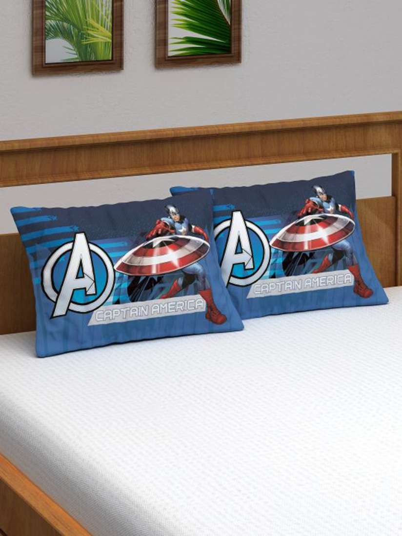 Buy Marvel Kids Blue Pack of 2 Captain America Pillow Covers Pillow Covers for Unisex Kids 16946340 Myntra