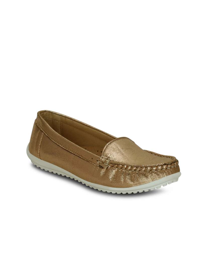 Buy Kielz Women Gold Toned Loafers Casual Shoes for Women 1694685 Myntra