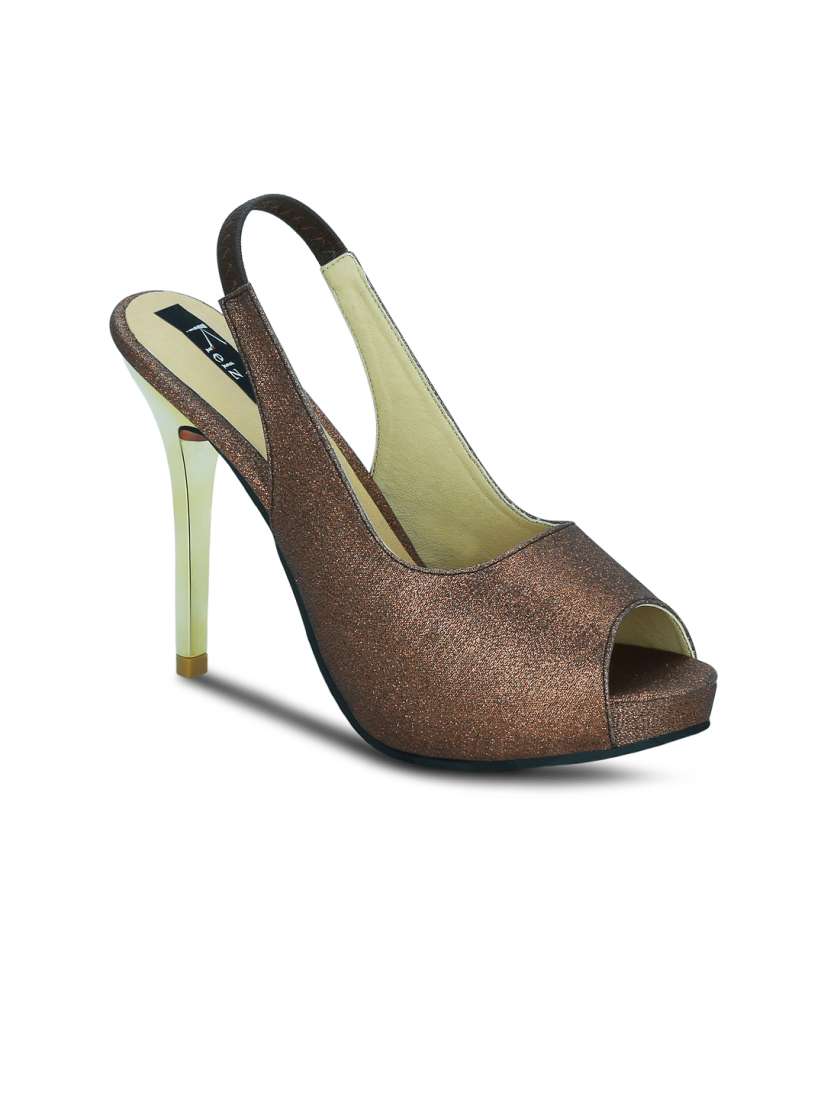 Buy Kielz Women Copper Toned Peep Toed Heels Heels for Women 1694699 Myntra