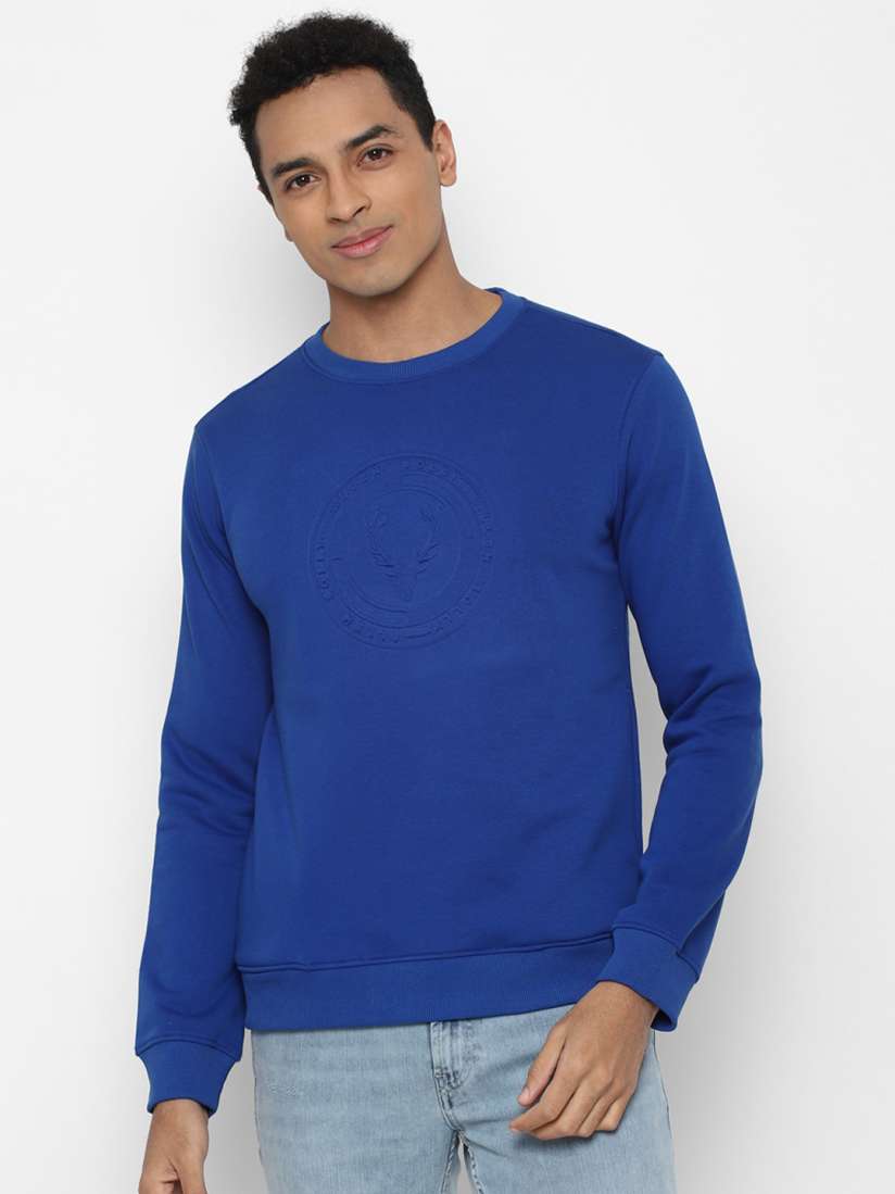 Buy Allen Solly Men Navy Blue Sweatshirt Sweatshirts for Men 16950114 Myntra