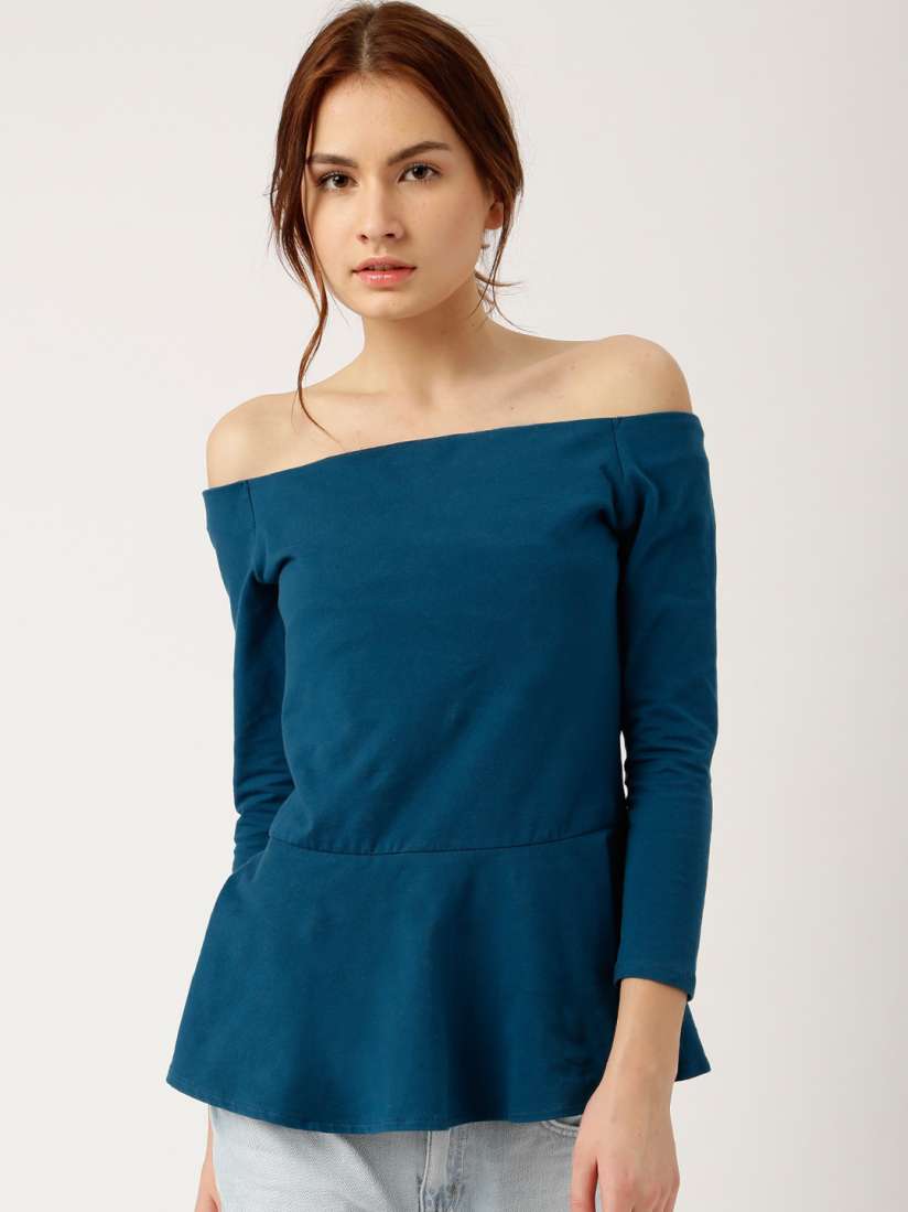 Bardot peplum top sales