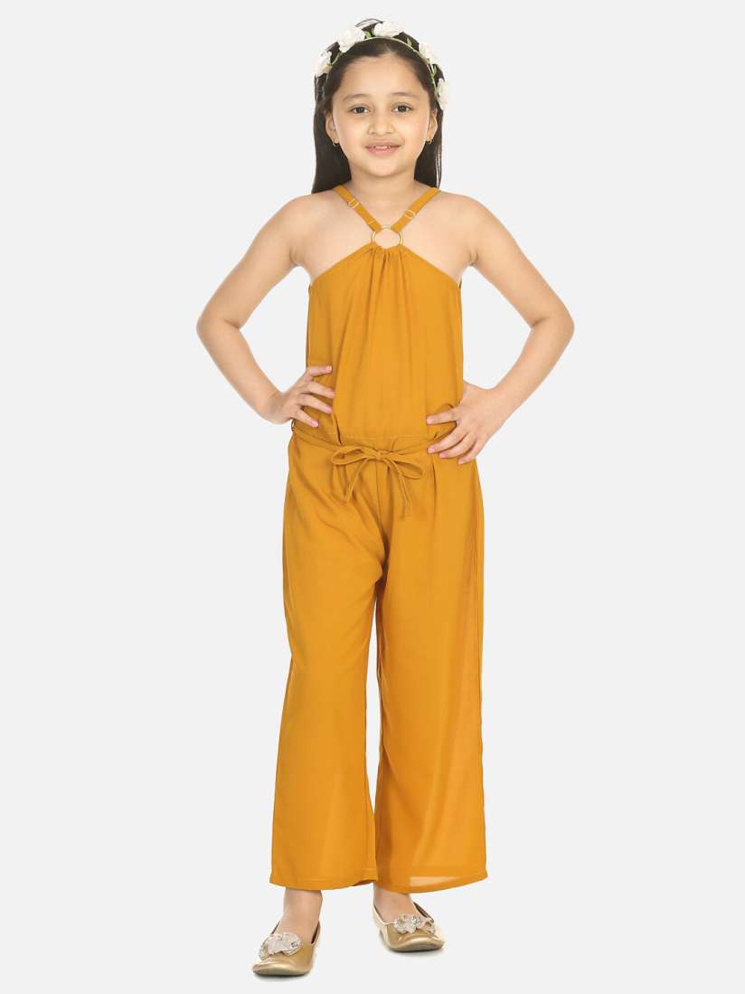 Buy LilPicks Girls Mustard Culotte Jumpsuit Jumpsuit for Girls 16966968 Myntra