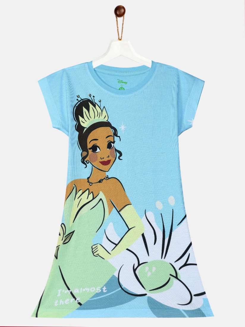 Buy YK Disney Girls Blue Green Disney Princess T shirt Dress Dresses for Girls 16967252 Myntra