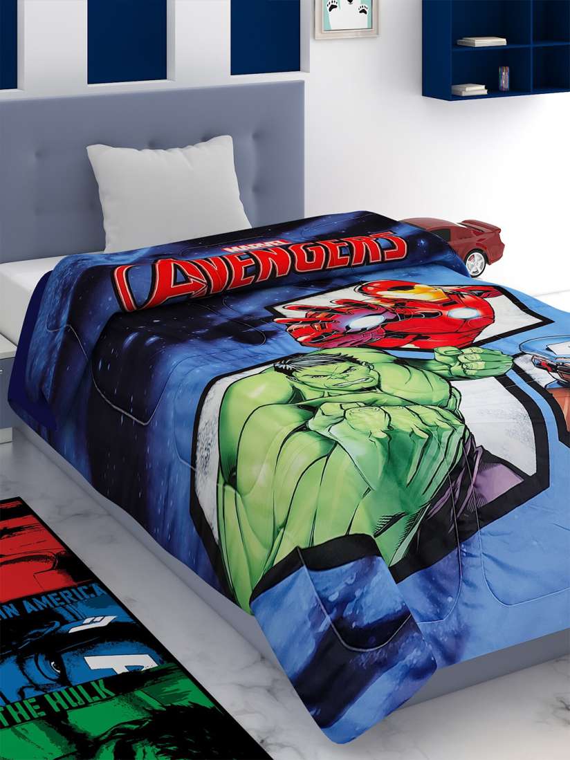 Buy Marvel Navy Blue Red Marvel Avengers AC Room 300 GSM Single Bed Comforter Blankets Quilts and Dohars for Unisex Kids 16983456 Myntra