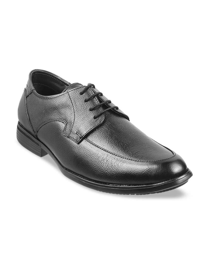 Buy Mochi Men Black Textured Formal Shoes Formal Shoes for Men 16995208 Myntra