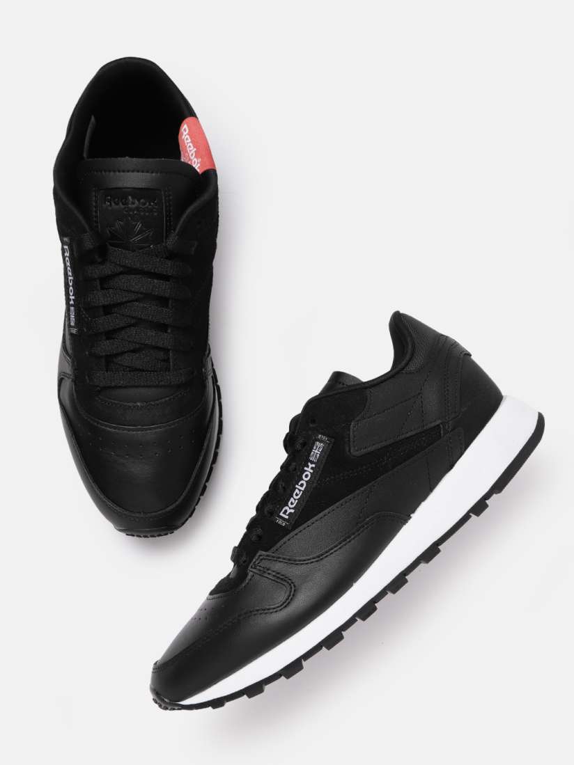 Buy Reebok Classic Unisex Black Solid Leather Sneakers Casual Shoes for Unisex 16996110 Myntra