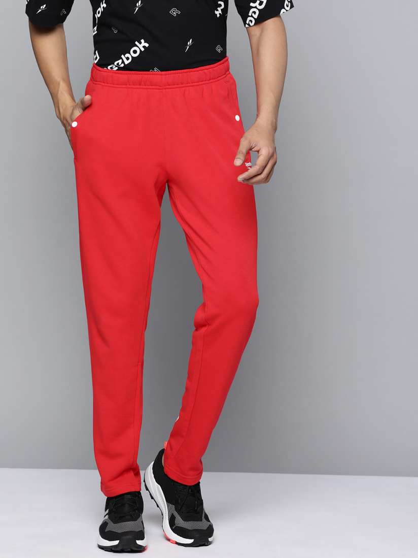 Reebok solid men's track pants best sale