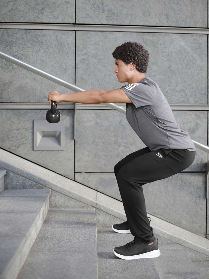 Buy Reebok Men Black FND Solid Training Speedwick Track Pants Track Pants for Men 17002896 Myntra