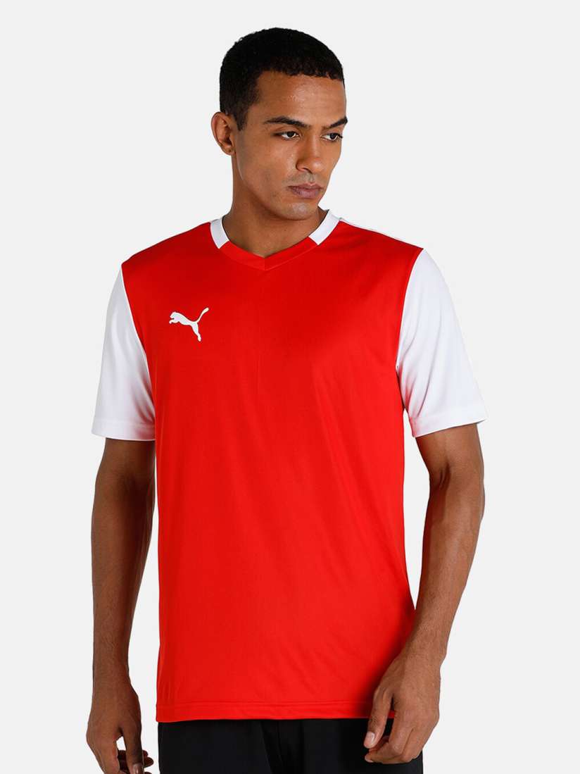 Red and white puma shirt sale