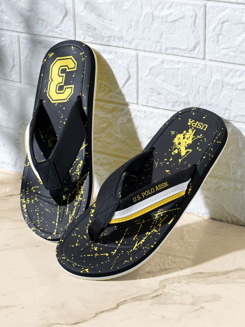 Buy U S Polo Assn Men Black White Printed Thong Flip Flops Flip Flops for Men 17005152 Myntra