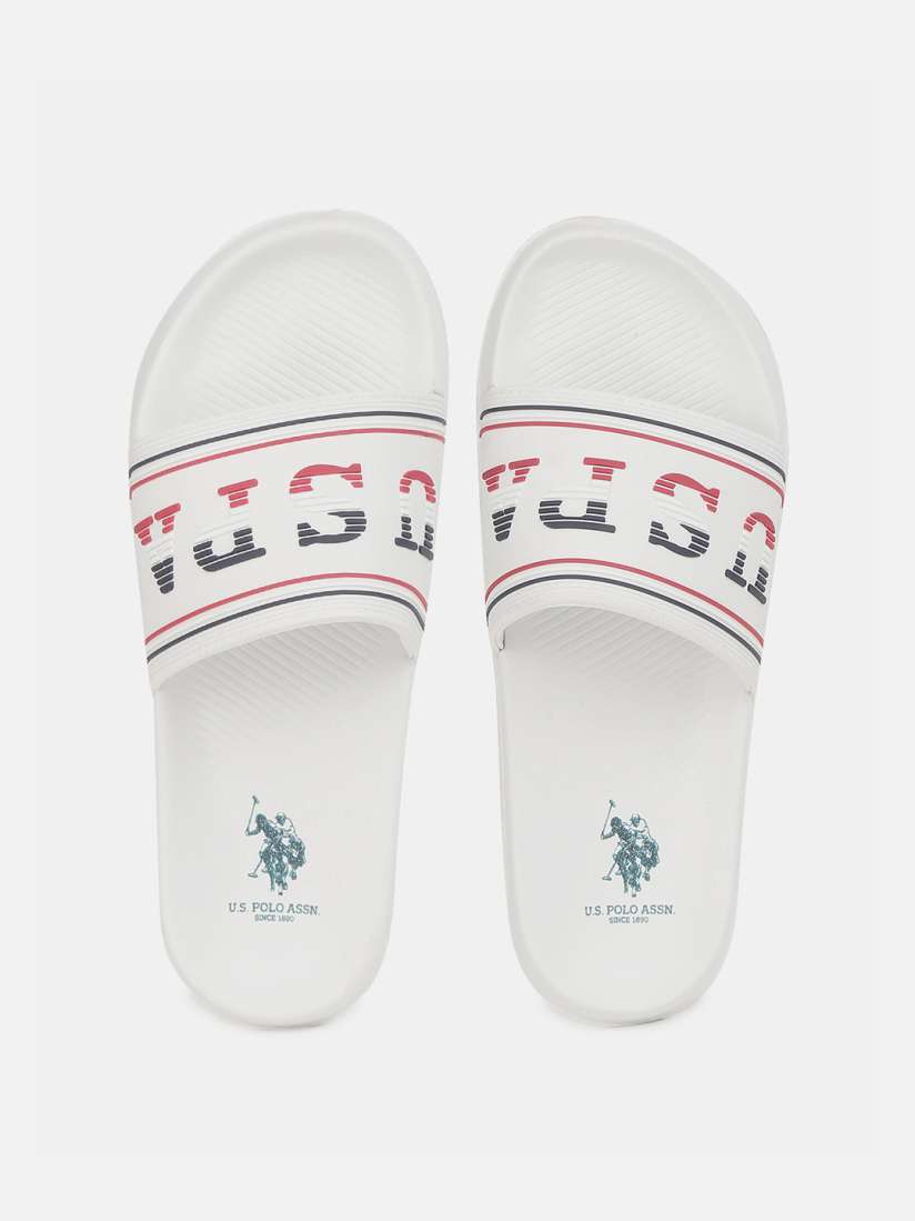 Buy U.S. Polo Assn. Men White Blue Printed Sliders Flip Flops for Men 17005164 Myntra