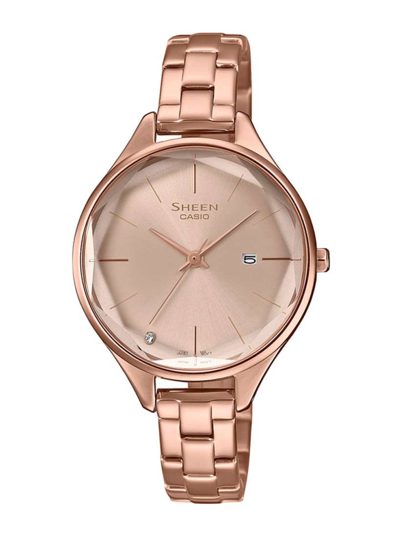 Buy CASIO Women Rose Gold Toned Dial Stainless Steel Bracelet Style Analogue Watch SH252 Watches for Women 17011594 Myntra