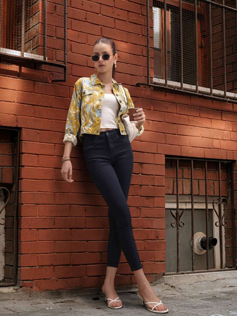 Buy FOREVER 21 Floral Print Denim Jacket Jackets for Women 17013088 Myntra