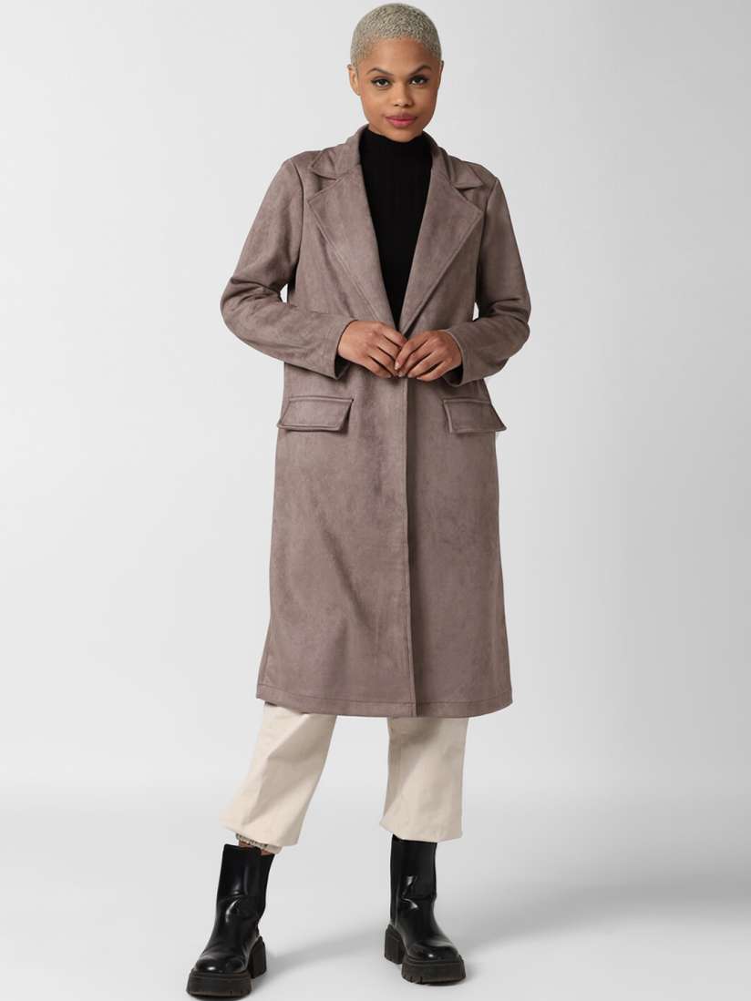 Buy Forever 21 Women Brown Textured Coat Coats for Women 17021524 Myntra