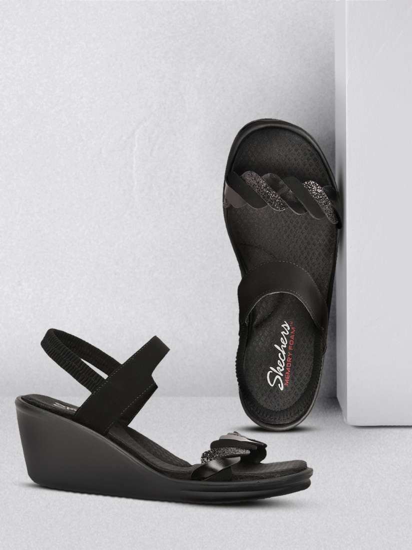 Skechers wedges black clearance