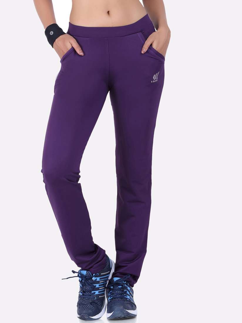 Buy LAASA SPORTS Women Purple Solid Track Pants Track Pants for Women 17026686 Myntra