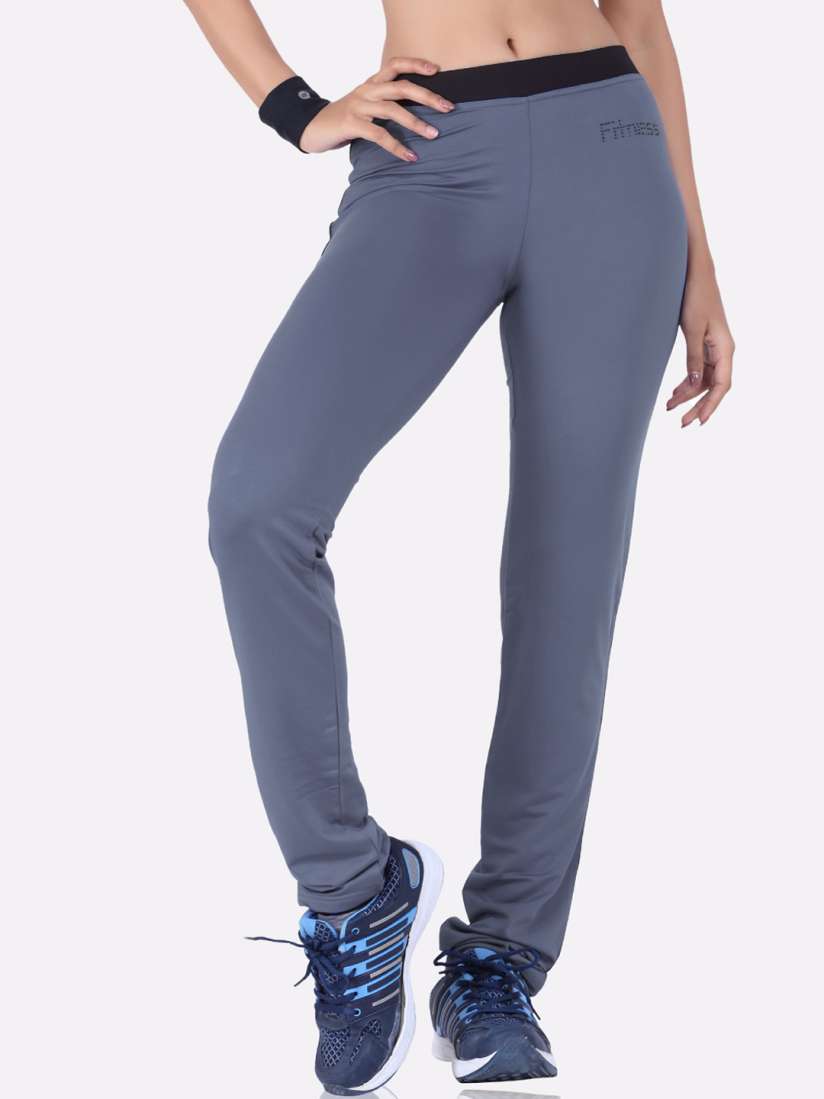Buy LAASA SPORTS Women Grey Solid Activewear Trackpants Track Pants for Women 17026738 Myntra