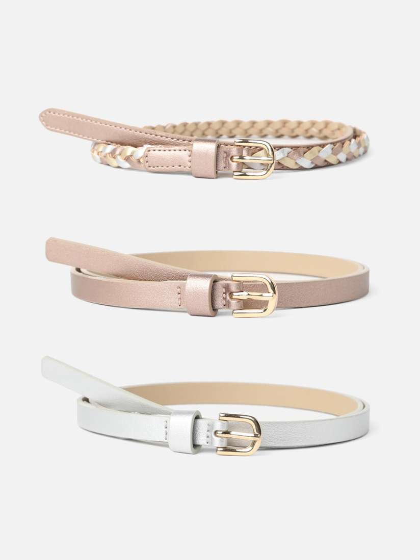 Buy Vero Moda Women Pack Of 3 Rose Gold Toned Embellished Belt Belts for Women 17032090 Myntra