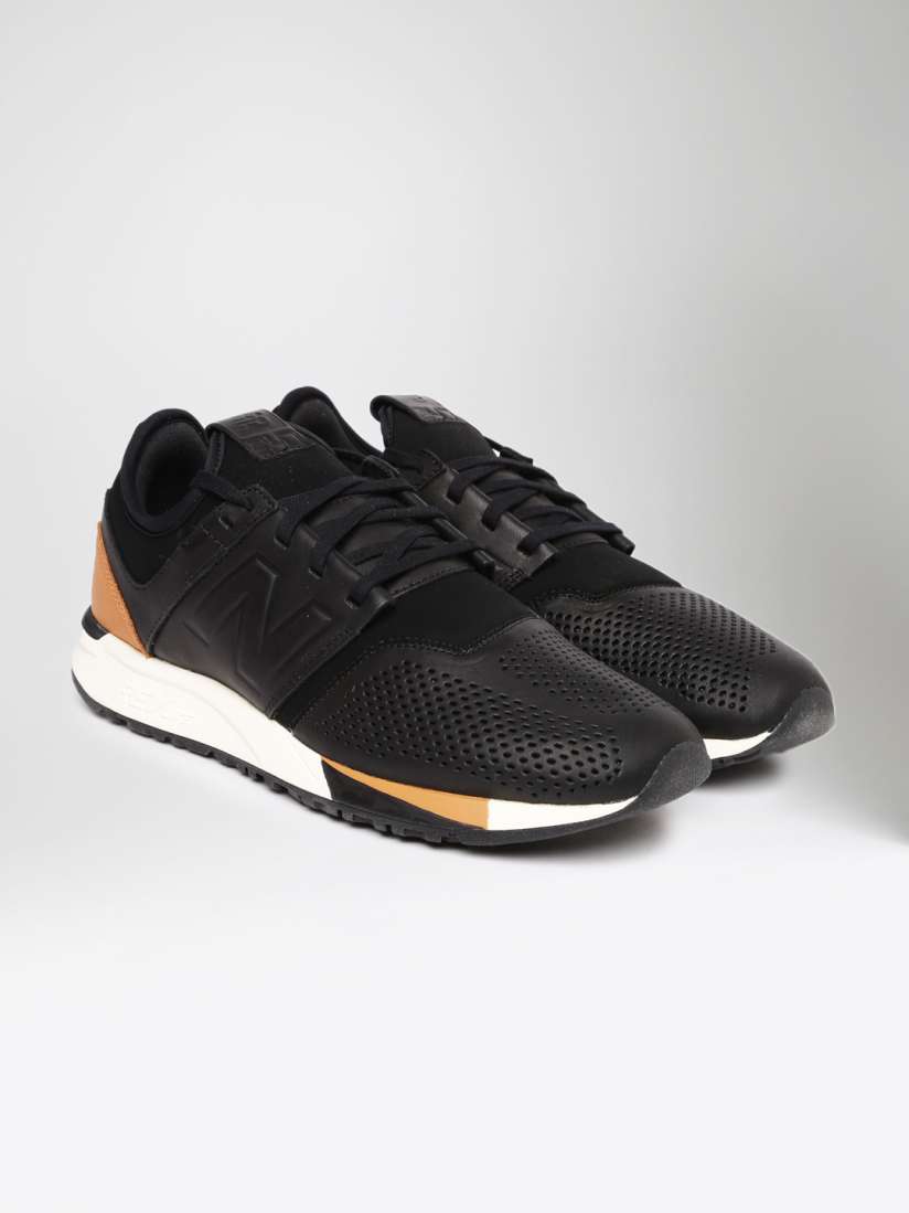 Buy New Balance Men Black Perforated MRL247BL Leather Sneakers Casual Shoes for Men 1703574 Myntra
