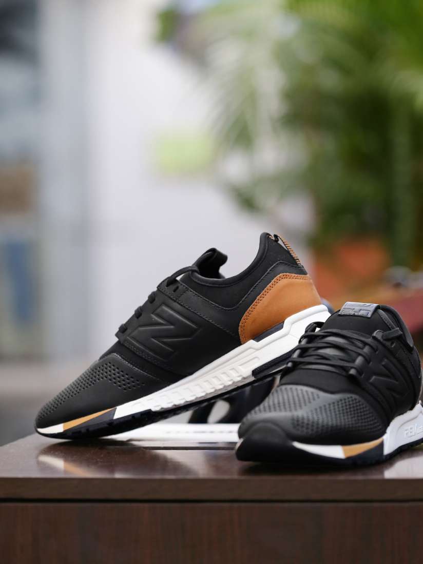 Buy New Balance Men Black Perforated MRL247BL Leather Sneakers Casual Shoes for Men 1703574 Myntra