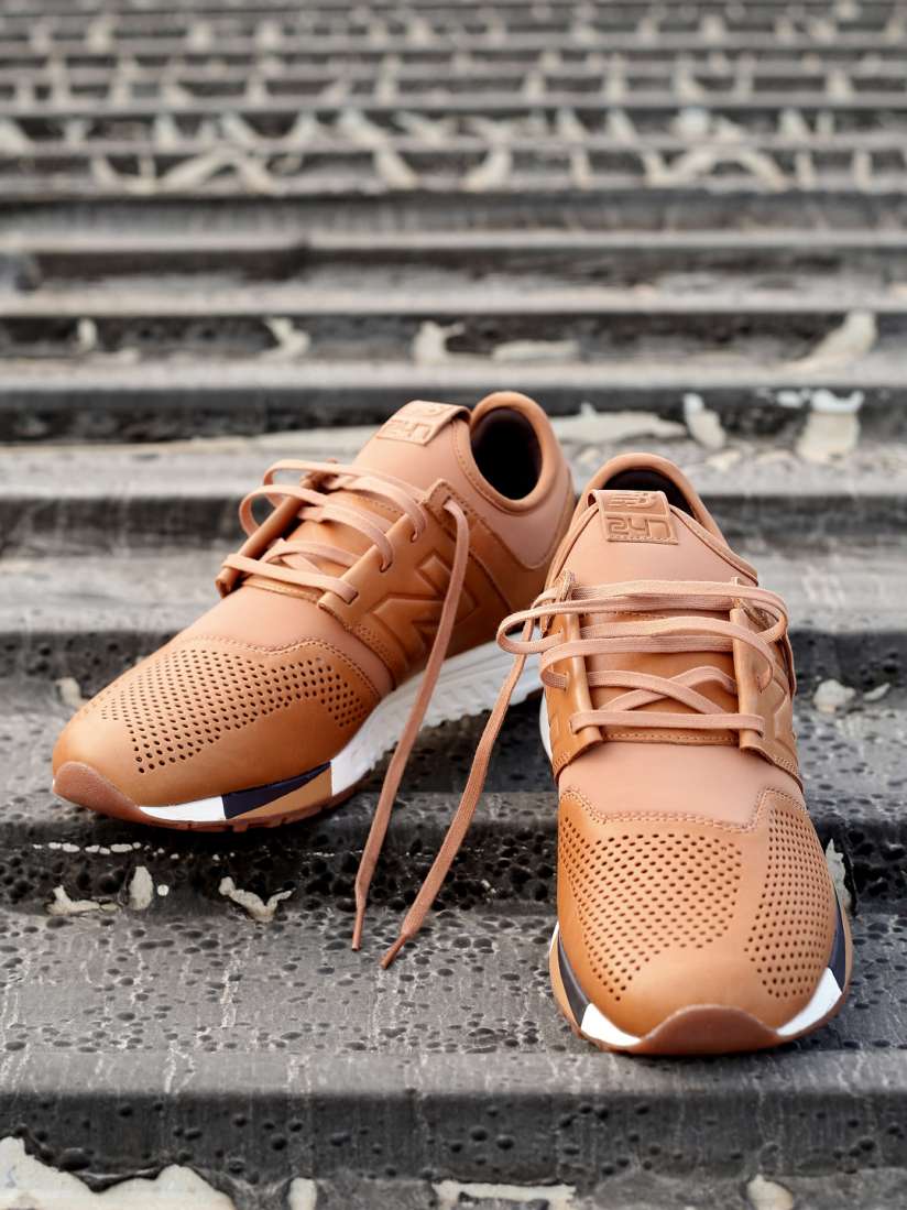 Buy New Balance Men Brown Perforated MRL247TA Leather Sneakers Casual Shoes for Men 1703575 Myntra