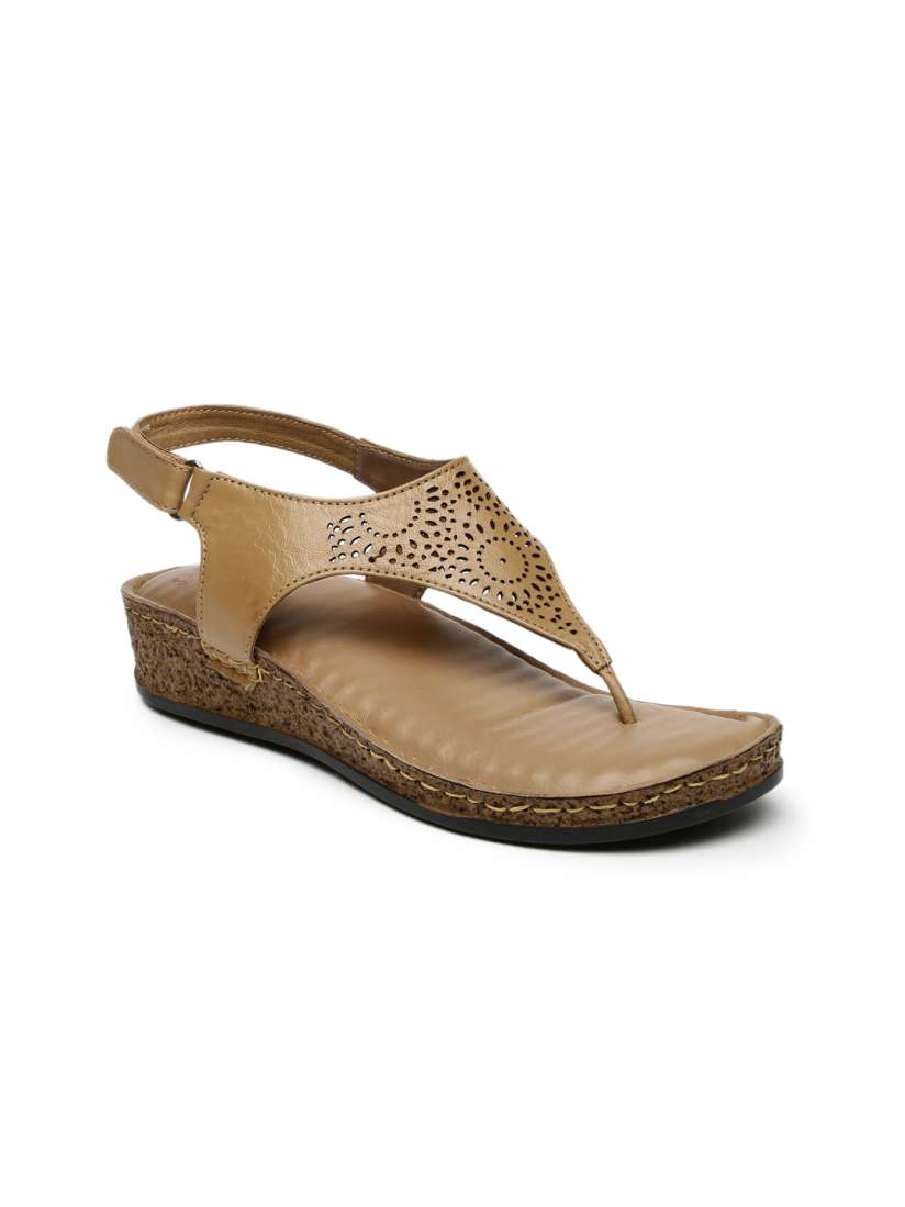 Buy Lee Cooper Women Tan Brown Leather Sandals Heels for Women 1703773 Myntra