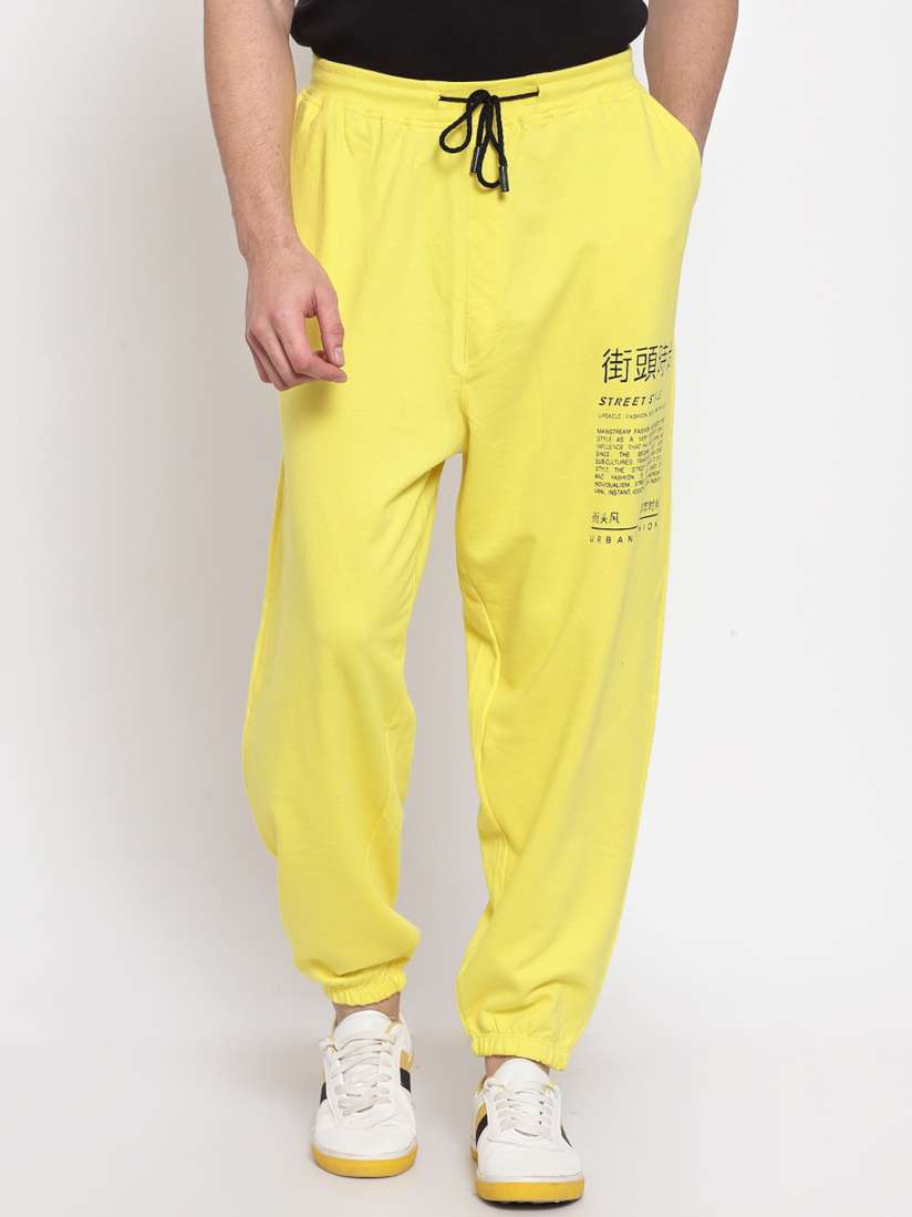 Yellow mens joggers shop