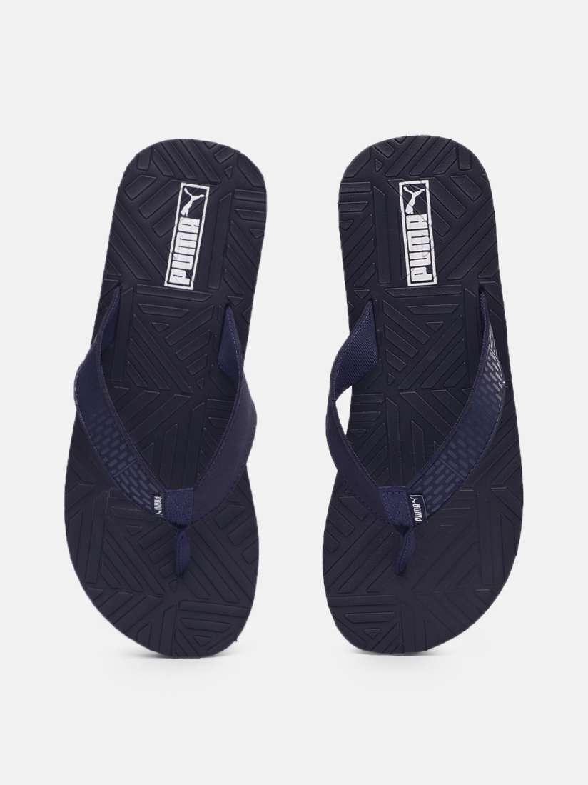 Buy Puma Men Navy Blue Self Design Thong Flip Flops Flip Flops for Men 17049344 Myntra