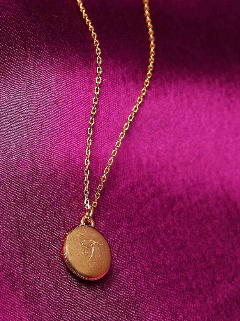 Buy Accessorize London Women Real Gold Plated T Initial Necklace Necklace and Chains for Women 17055280 Myntra