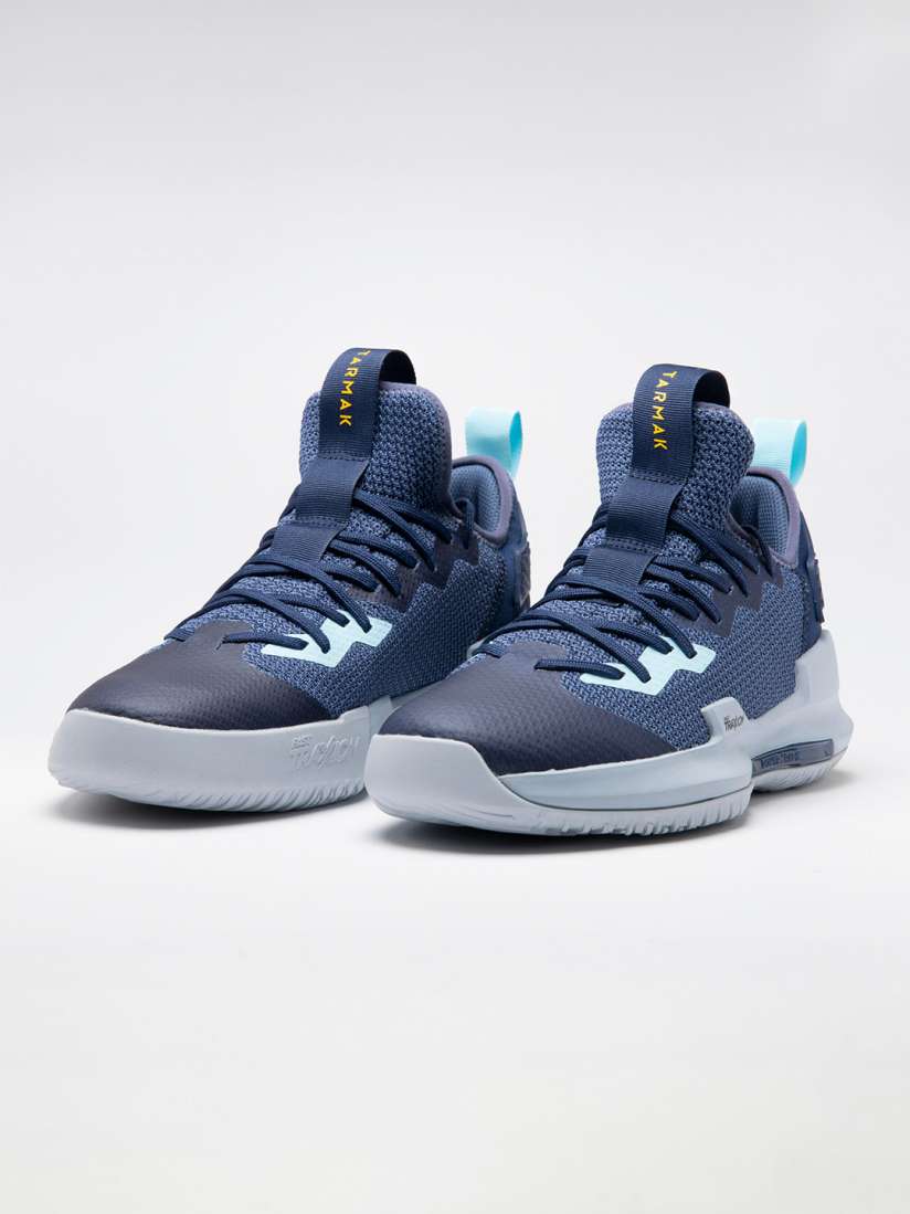 Dark blue basketball shoes discount
