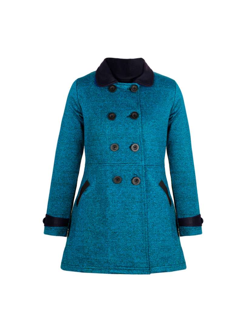 Buy Naughty Ninos Girls Teal Blue Coat Coats for Girls 1706286 Myntra