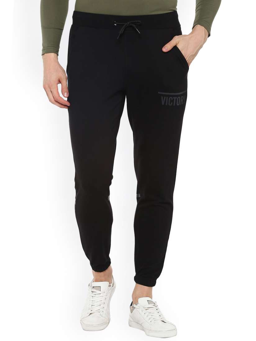Buy Alan Jones Men Black Solid Slim Fit Joggers Track Pants for Men 17063082 Myntra