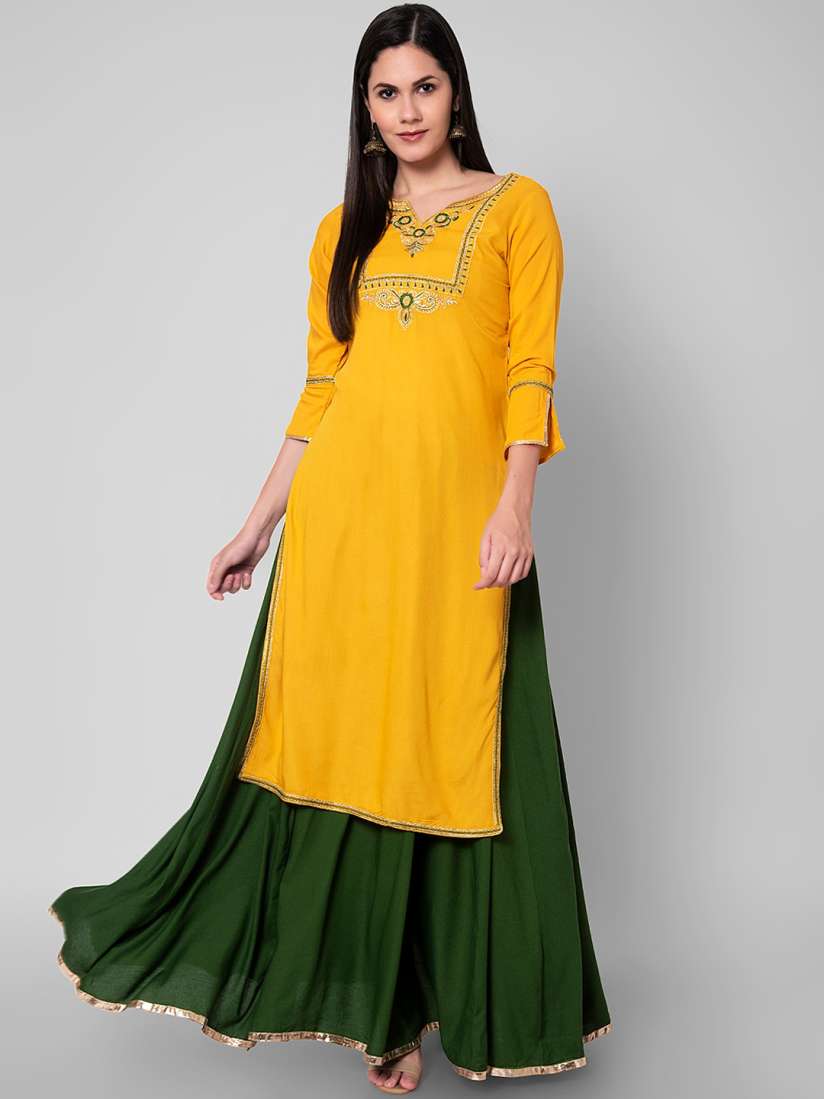 Yellow kurta skirt outlet