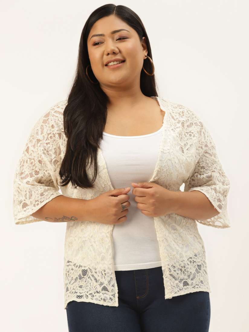 Plus size lace shrug shop