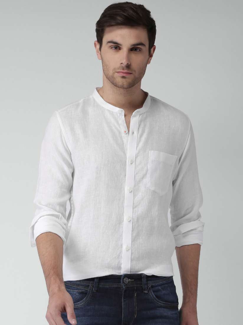 Buy Mast Harbour Men White Casual Linen Shirt Shirts for Men 1707233 Myntra