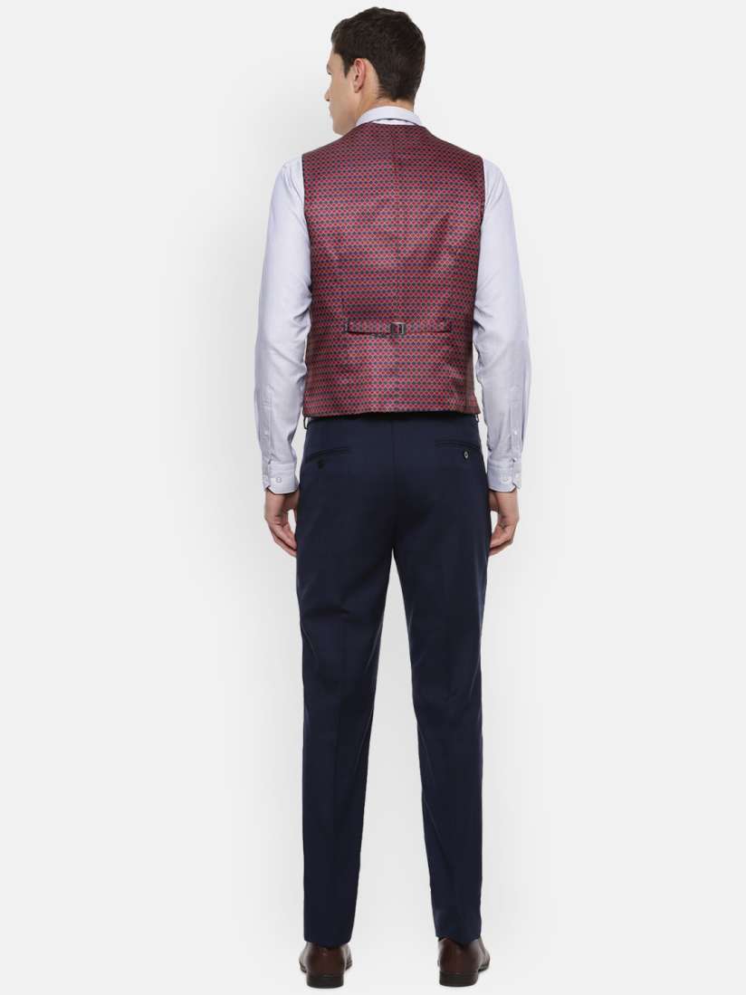 Buy Louis Philippe Gods Kings Men Navy Blue Solid Single Breasted Slim Fit 3 Piece Formal Suit Suits for Men 17072576 Myntra