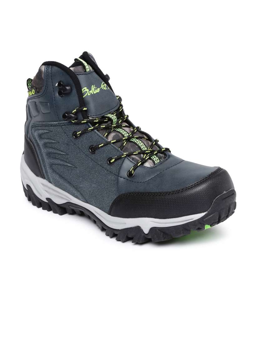 Buy Boltio Men Navy Blue Synthetic High Top Trekking Shoes Sports Shoes for Men 1708125 Myntra