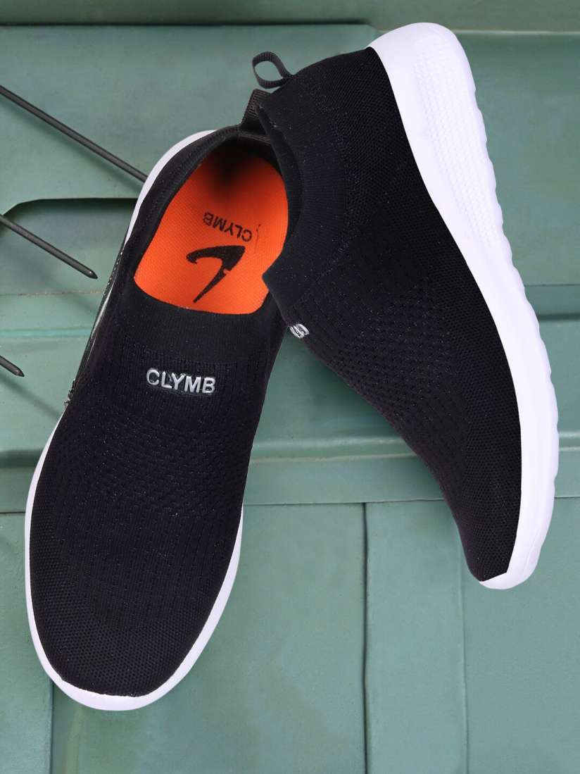Clymb men's black running sports shoes sale